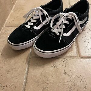 Vans Kids Sneakers Black with White Accents